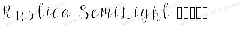 Rustica SemiLight字体转换